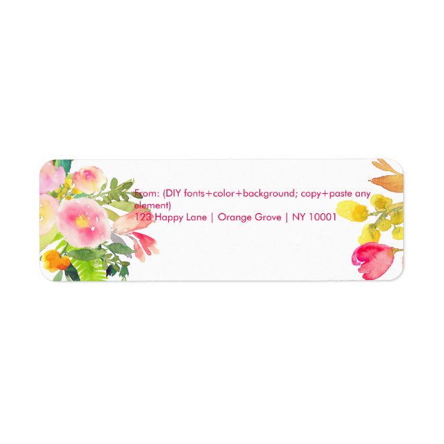 Bouquet PixDezines Floral Aquarelle/Printemps (Devant)