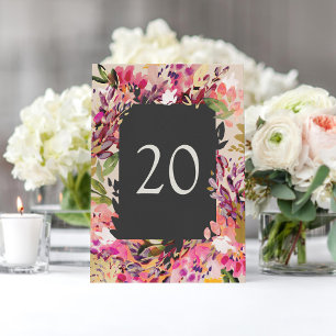 Bouquet romantique Hot rose noir Numéro de table