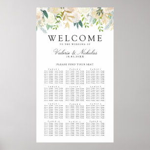 Bouquet Rose blanche Plage florale 12 Tableau de
