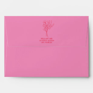 Bouquet Rouge + Mariage rose Enveloppe