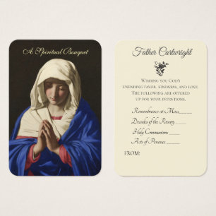 Bouquet spirituel du prêtre catholique Cartes sain