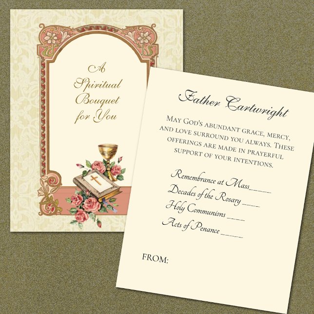 Bouquet spirituel du prêtre catholique Cartes sain (Créateur téléchargé)