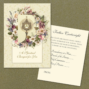 Bouquet spirituel floral catholique Cartes saintes
