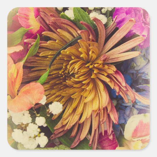 Bouquet Square Sticker