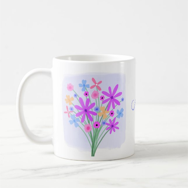 Bouquet sucré floral café Mug (Gauche)