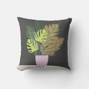 Bouquet tropical. Coussin jeté