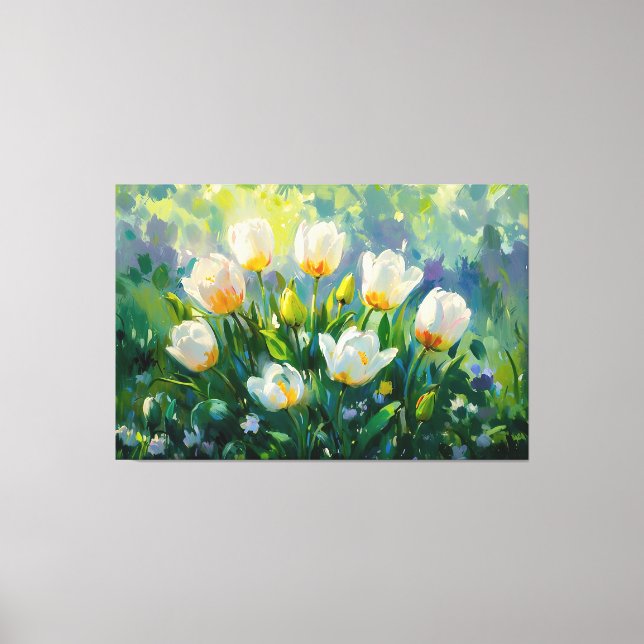 *~* Bouquet Tulips TV2 Stretched Canvas Print (Front)