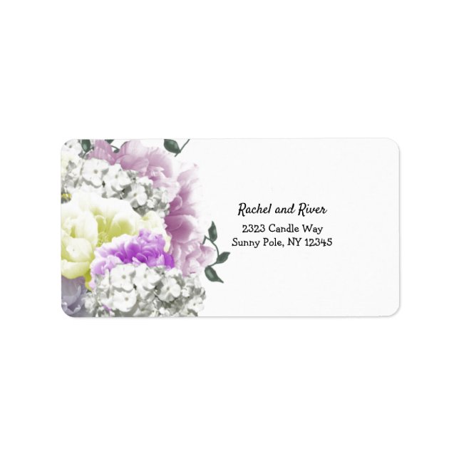 Bouquet Variété Floral Étiquette de adresse (Devant)