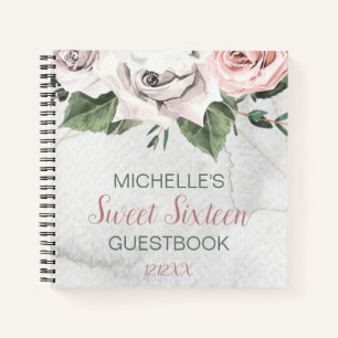 Bouquet vintage Rose Sweet sixteen Livre d'hôtes