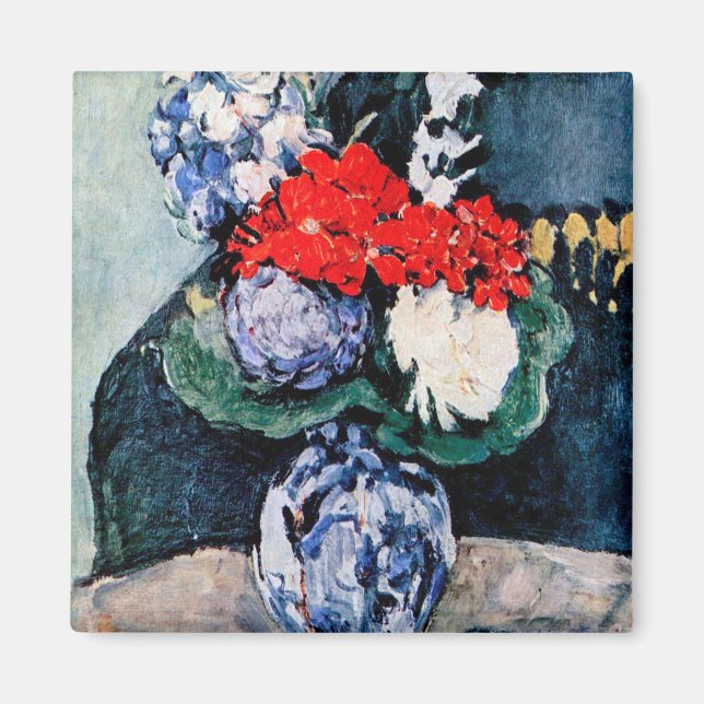 Bouquet with Little Delft, Paul Cezanne Magnet (Front)