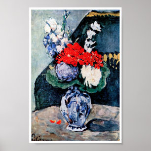 Bouquet with Little Delft, Paul Cezanne Poster