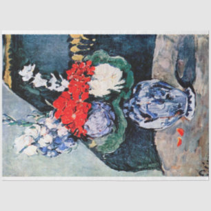 Bouquet with Little Delft, Paul Cezanne Tissue Paper
