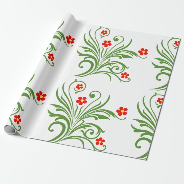 Bouquet Wrapping Paper (Unrolled)