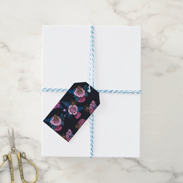 Bouquets and tarantula 2 gift tags (With Twine)