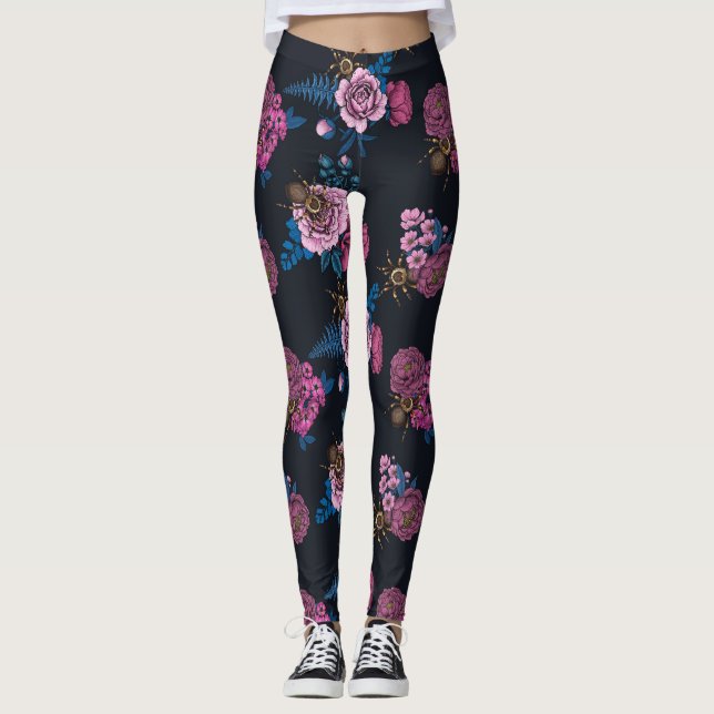 Bouquets and tarantula 2 leggings (Front)
