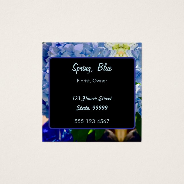 Bouquets d'hydrangées bleu violet (Devant)