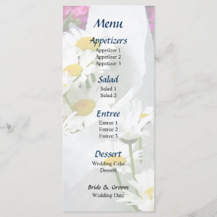 Bouquets of Daisies Wedding Menu
