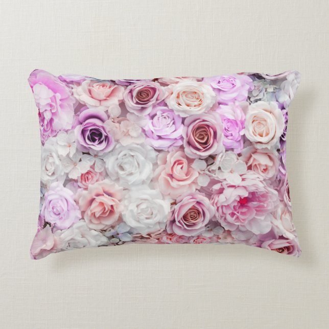 Bouquets of Roses 2 Accent Pillow (Front)