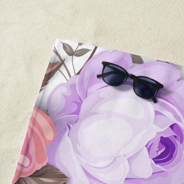 Bouquets of Roses 5 Beach Towel (In Situ)