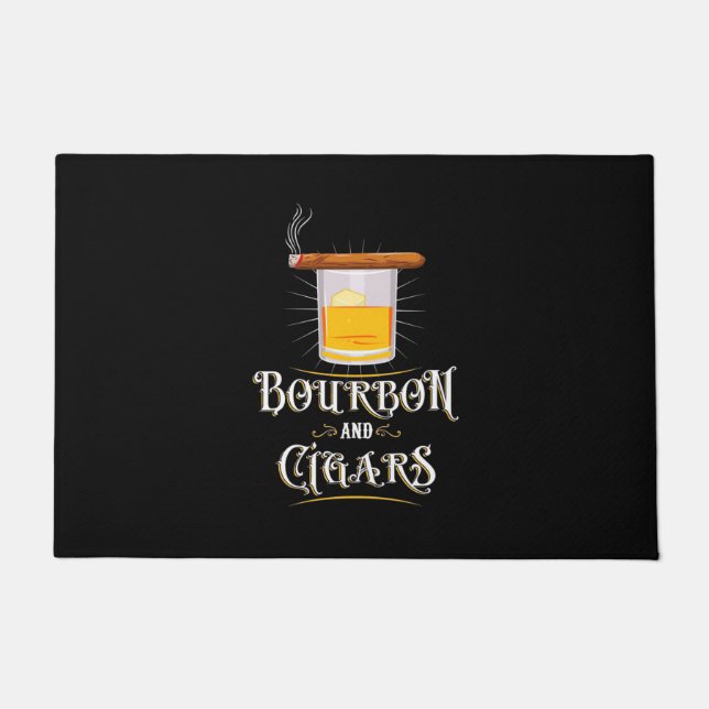 Bourbon And Cigars Doormat (Front)