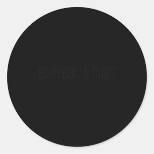 Bourbon And Dogs I Love My Licker Bourbon Drinking Classic Round Sticker