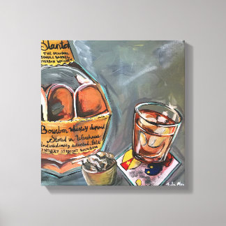 Bourbon Bar Art Canvas Print