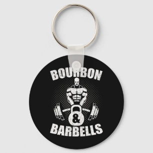 Bourbon Barbells Fitness Bodybuilding Weightliftin Keychain