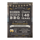 Bourbon Beer and BBQ 40th Birthday Invitation