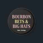 Bourbon Bets & Big Hats Retro Social Club Horse  Magnet<br><div class="desc">Celebrate the season of traditions with the "Bourbon, Bets & Big Hats" graphic. Featuring a sophisticated retro-chic aesthetic with a clean, vertical stack and a classic "social club" feel, this design captures the essence of trackside elegance. Styled in trending 2026 Butter Yellow and Light Rose, it’s the perfect look for...</div>