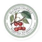 Bourbon Cherries Label with Vintage Cherry 