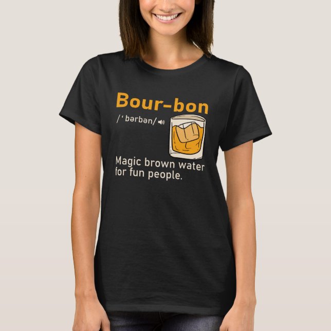 Bourbon Definition Magic Brown Water  Whisky  Men T-Shirt (Front)
