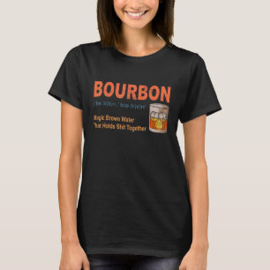 Bourbon Definition Vintage Bourbon Whiskey Drinkin T-Shirt