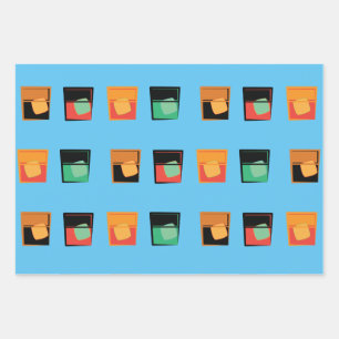 Bourbon Fanatic 3 Designs-Gift Wrap Wrapping Paper Sheet