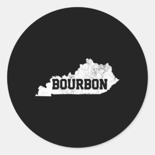 Bourbon Kentucky Whiskey Drinking S Classic Round Sticker