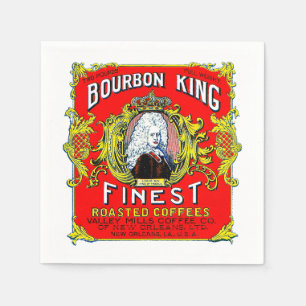 Bourbon King Finest Roasted Coffees Napkin