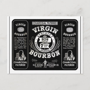 Bourbon Label Postcard