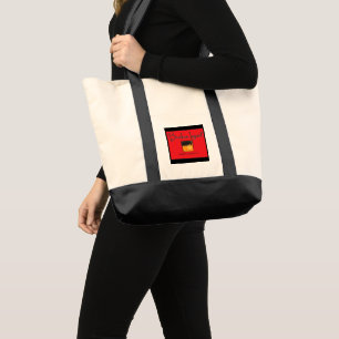 Bourbon Legend with Whiskey Graphic Jumbo Tote Bag