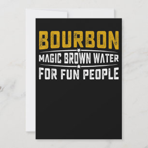 Bourbon Magic Brown Water Fun People - Whiskey Thank You Card