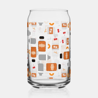 Bourbon Pattern Can Glass