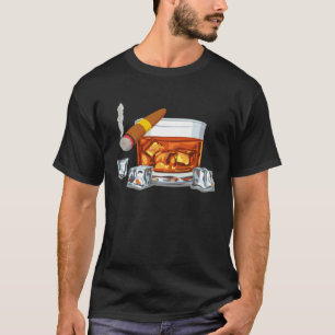 Bourbon Smoking Cigar Mens Drinking T-Shirt