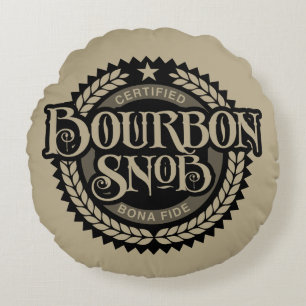 Bourbon Snob - funny whiskey drinker Round Pillow