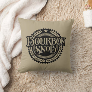 Bourbon Snob - funny whiskey drinker Throw Pillow