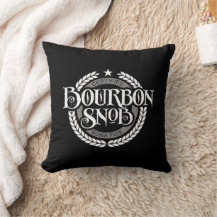 Bourbon Snob - funny whiskey drinker Throw Pillow