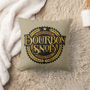 Bourbon Snob - funny whiskey drinker Throw Pillow