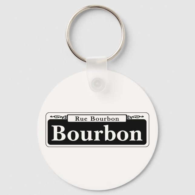Bourbon St., New Orleans Street Sign Keychain (Front)