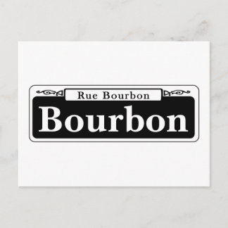 Bourbon St., New Orleans Street Sign Postcard