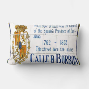 Bourbon St Tile Mural Lumbar Pillow