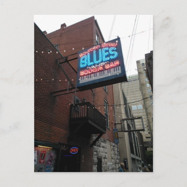 Bourbon Street Blues Boogie Bar Nashville TN Postcard (Front)
