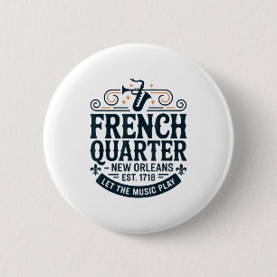 Bourbon Street French Quarter New Orleans Mardi Gr 2 Inch Round Button