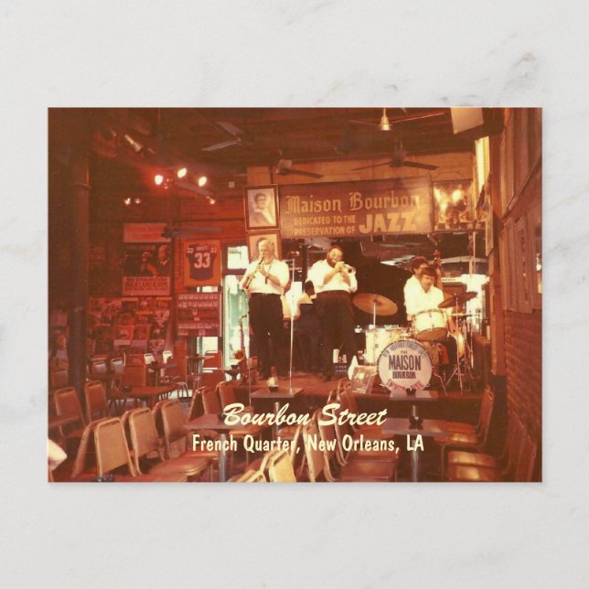 Bourbon Street Jazz New Orleans, Postcard (Front)